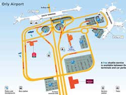 Plan de l'aéroport d'Orly