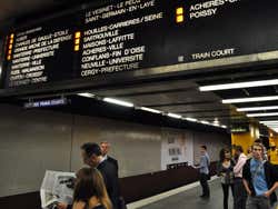 RER, panneau d'informations