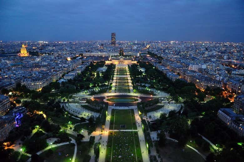 Visit the Eiffel Tower at night!