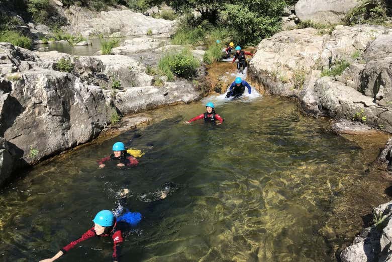 Canyoning on the Chassezac river