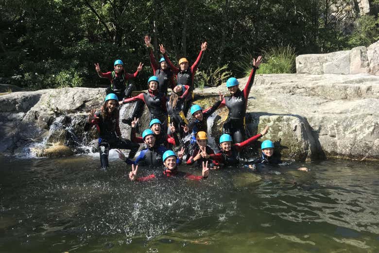 Group photo in the water
