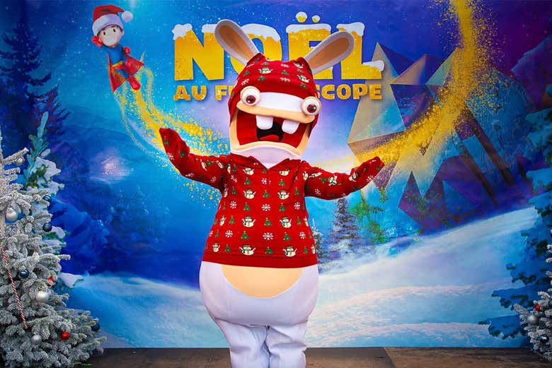 Uno de los personajes de Futuroscope en Navidad