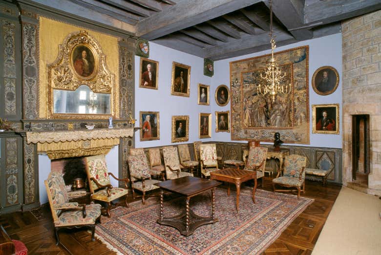 Decoração interior do castelo