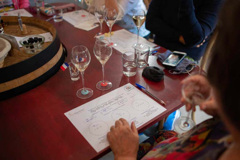 Tasting French champagne