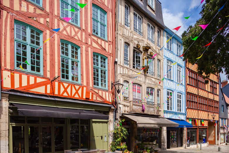 Bâtiments dans le quartier de Martainville à Rouen