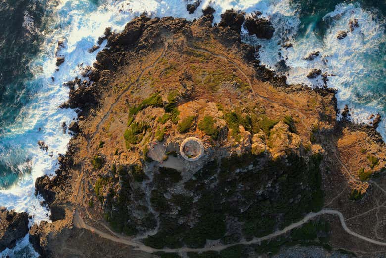 Vista aérea de una de las islas Sanguinarias