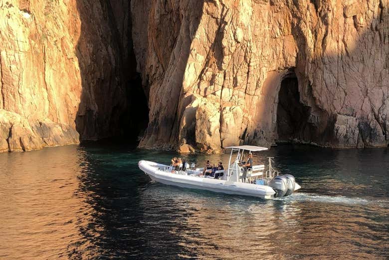 Navegando en la lancha