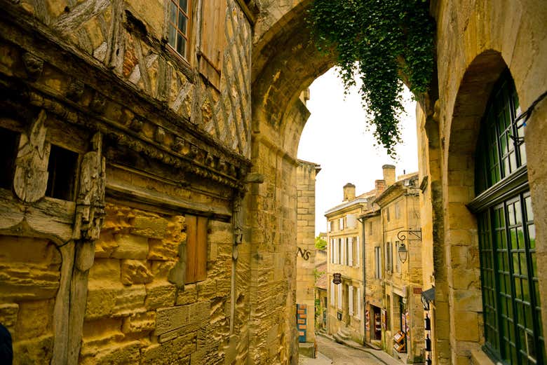 Strolling through the village's beautiful streets