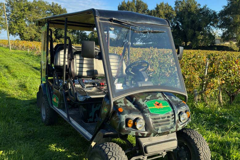 Buggy en el que recorreremos los viñedos de la bodega