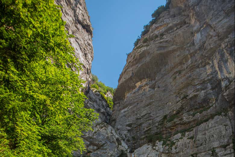 Admiring the canyon walls