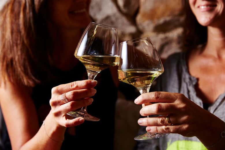 Tasting some wines at Sylvie Fahrer et Fils