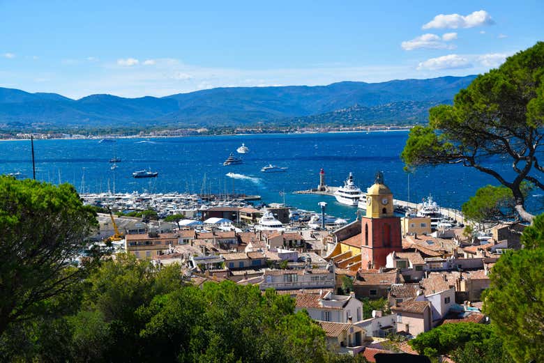 Paisajes de la costa de Saint-Tropez