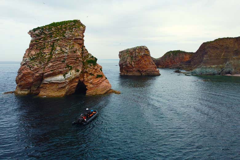 Admirando los famosos rochers des Deux Jumeaux