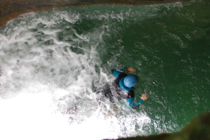 Swimming in the waters of the canyon