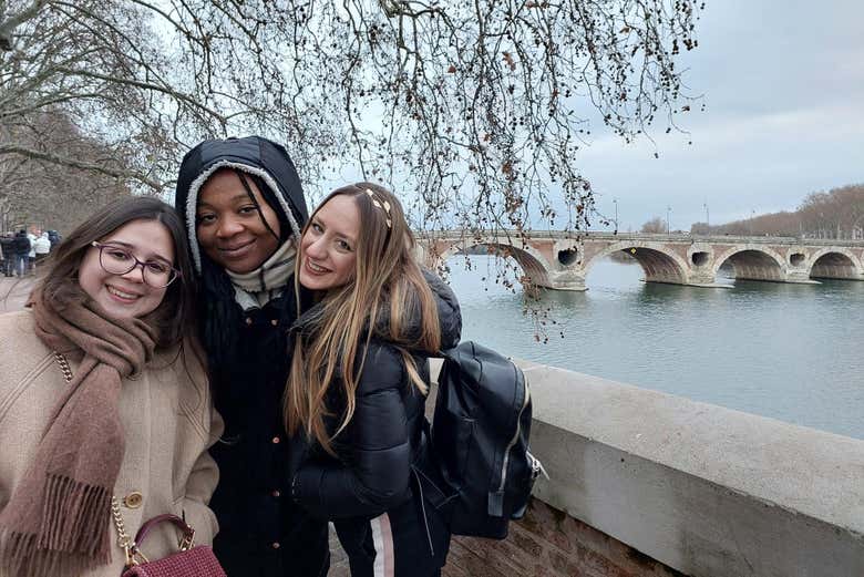 Enjoying the tour in Toulouse