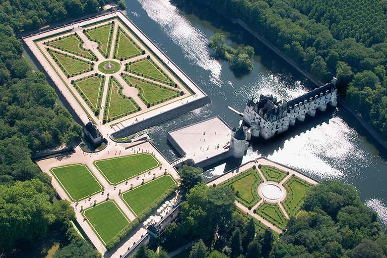 Vista aérea del Castillo de Chenonceau