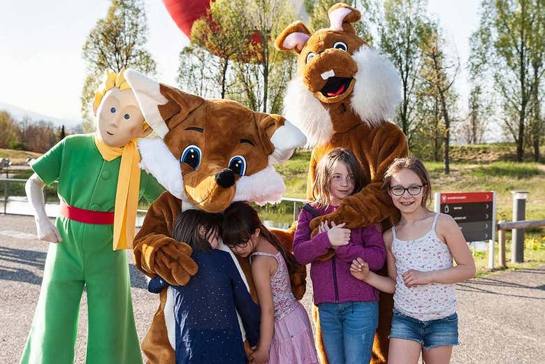 Enjoying a visit to the Little Prince's park