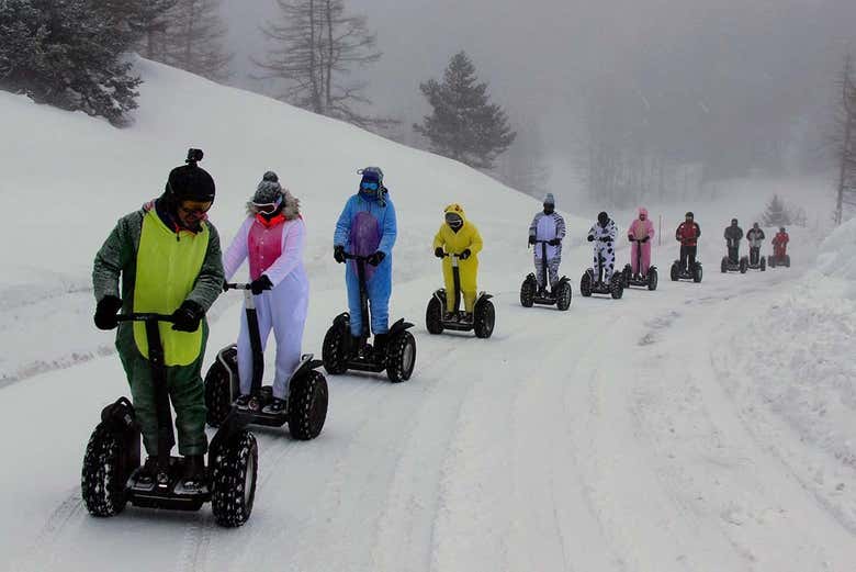 Segway in the snow