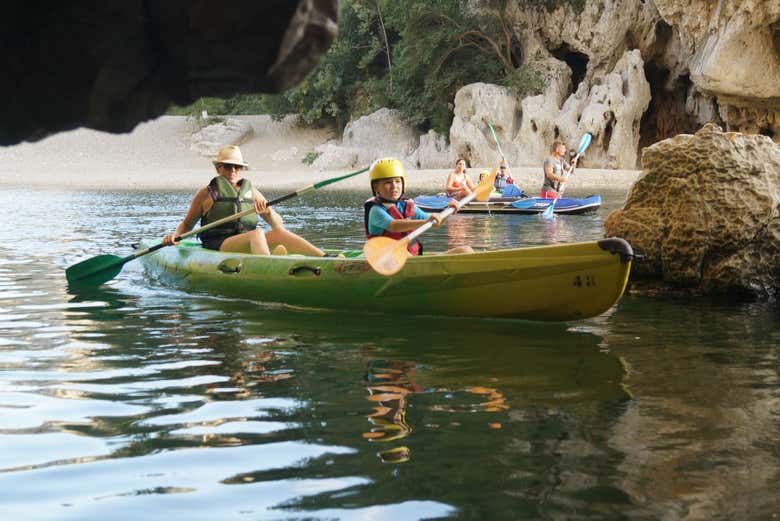 Tour en kayak por Pont d'Arc