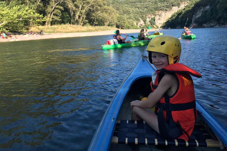 Kayak tour on the river Ardèche