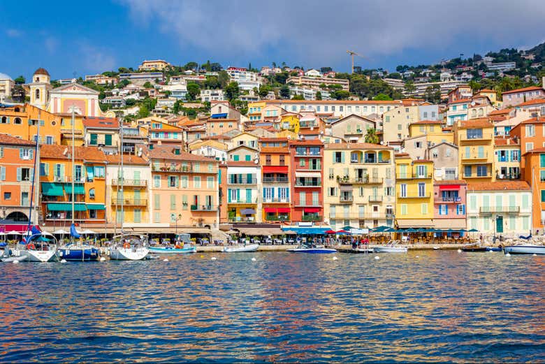 Casas de colores de Villefranche, en la Costa Azul