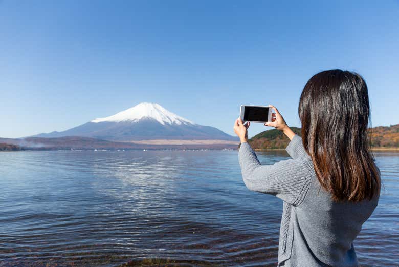 Podréis compartir fotos en redes del Monte Fuji