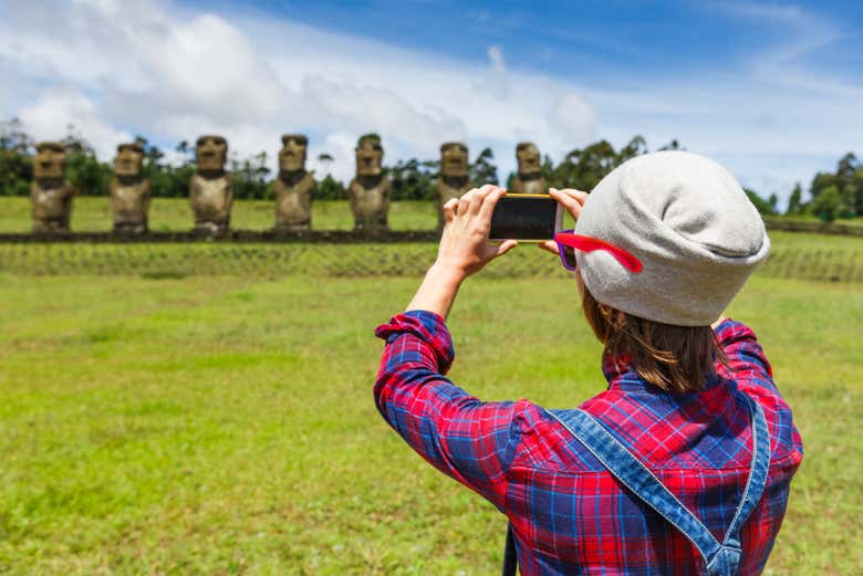 Podréis enviar fotos desde la Isla de Pascua
