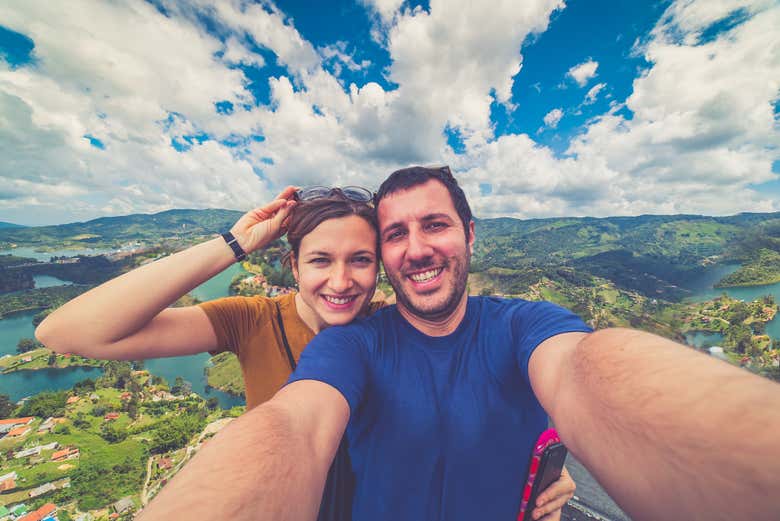 Facetime your friends from the Guatapé Reservoir!