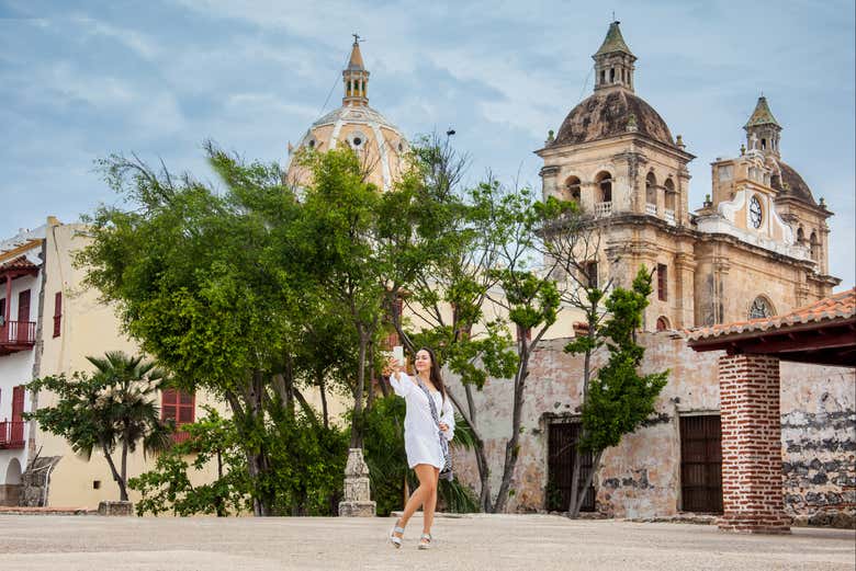Haciendo una videollamada desde Cartagena de Indias