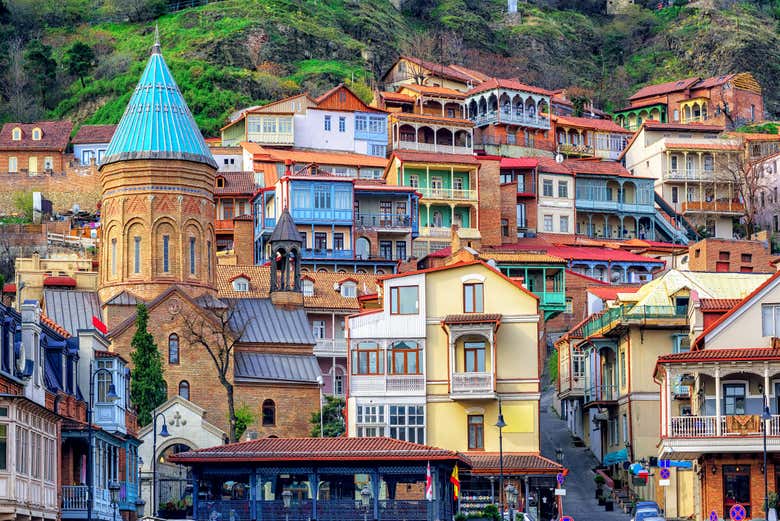 Casas coloridas em Tbilisi