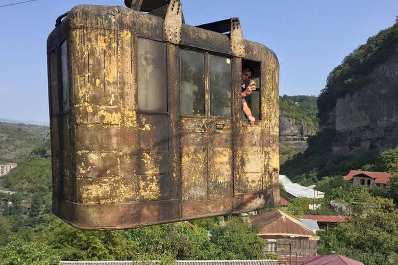 Antigo vagão de teleférico