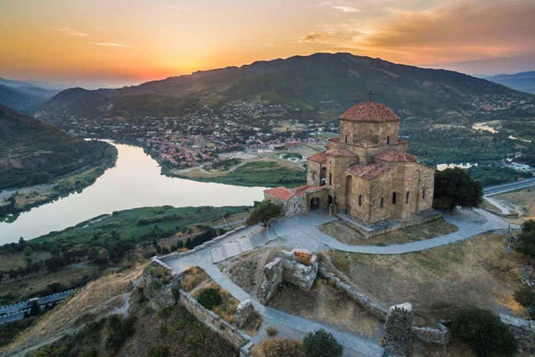 Vistas de Mtskheta ao entardecer