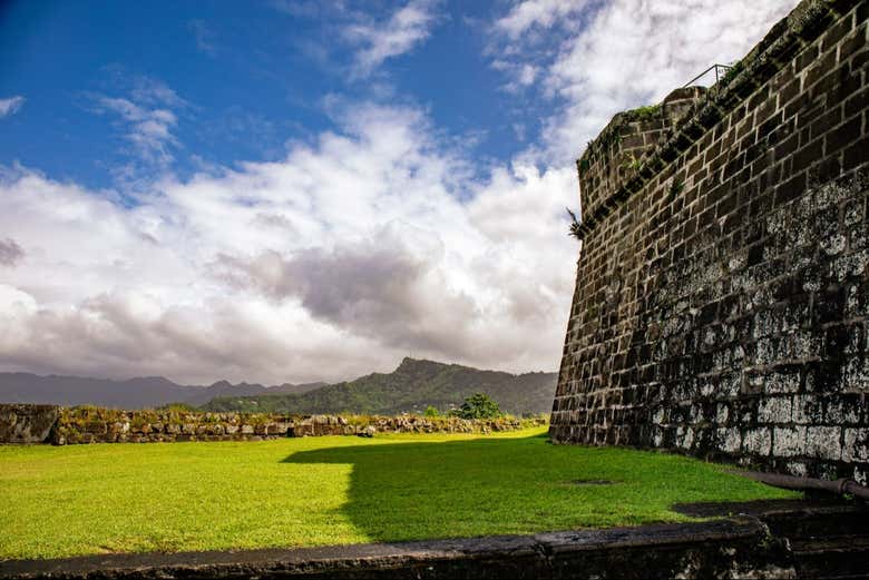 Uno de los muros de Fort Frederick