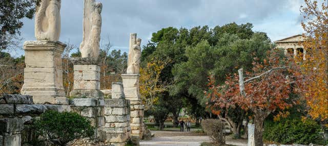 Entrada al Ágora de Atenas con audioguía