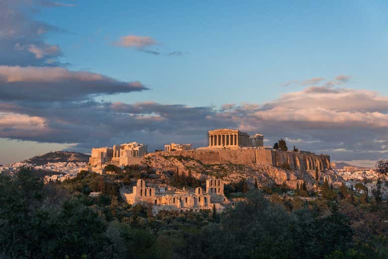 Vue sur l'Acropole d'Athènes