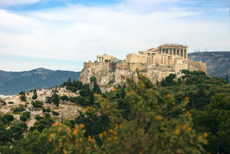 Vista panorâmica da Acrópole de Atenas