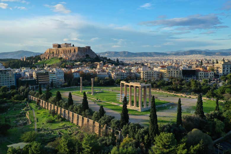 Vista aérea do Templo de Zeus
