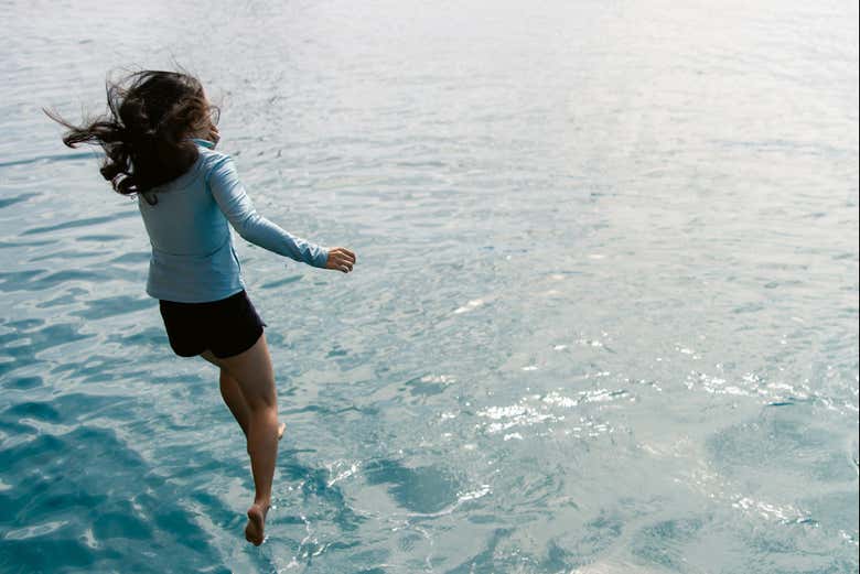 Jump into the water!