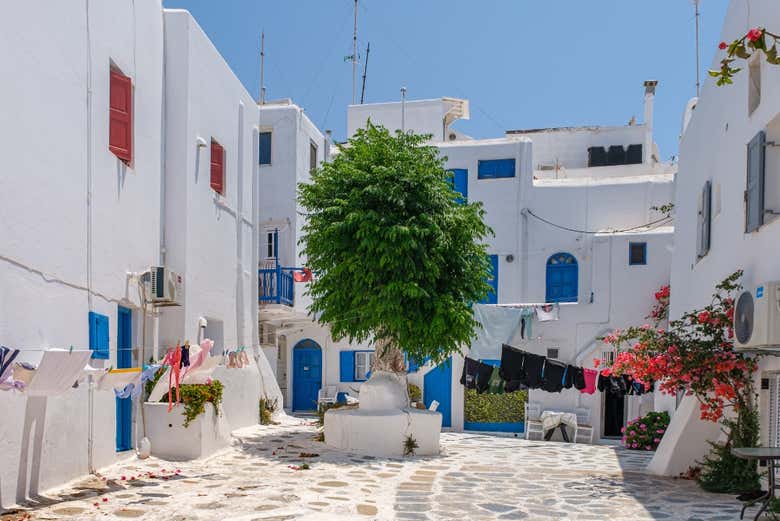 Calles empedradas de Mykonos