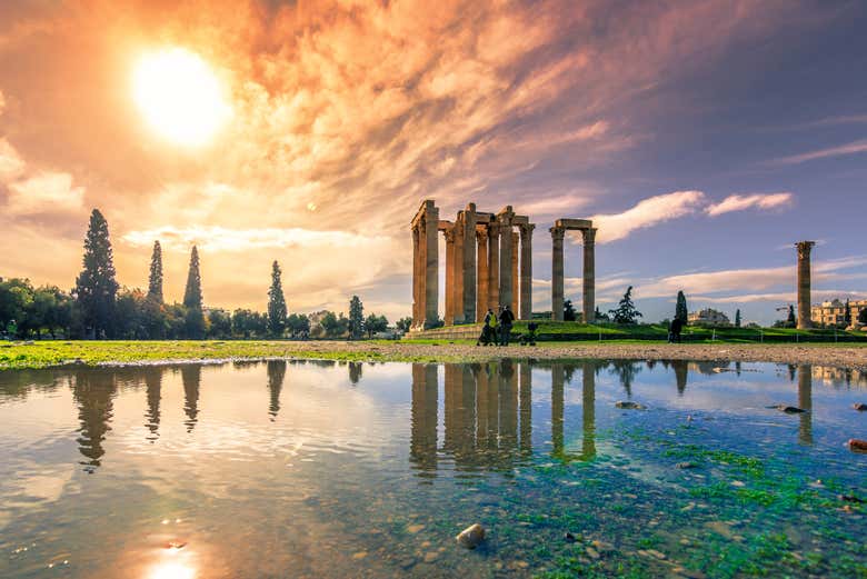 O Templo de Zeus ao entardecer