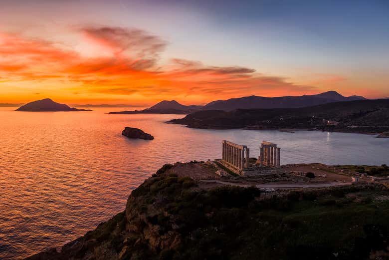 Atardecer en el Cabo Sunión