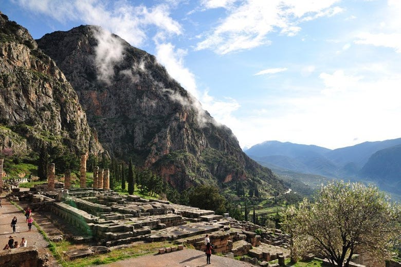 Idyllic landscape of Delphi