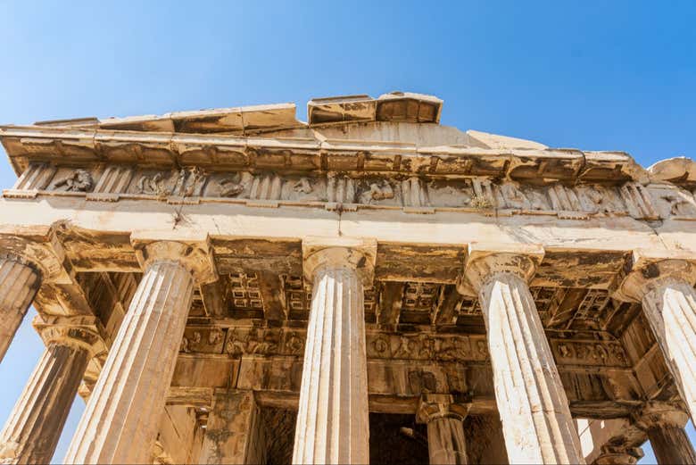 Detalhes do templo de Hefesto