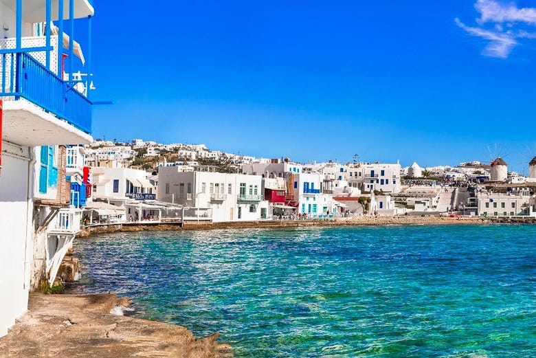 Mykonos, one of the islands of the Cyclades archipelago