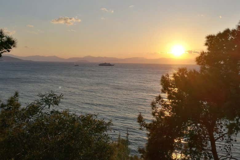 Atardecer en el mar Egeo