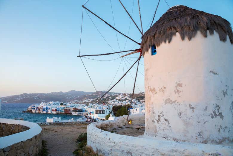 Os famosos moinhos de Mykonos