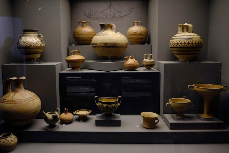 Reperti archeologici del Museo di arte cicladica