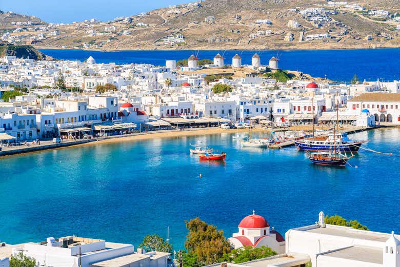 Viste panoramiche di Mykonos