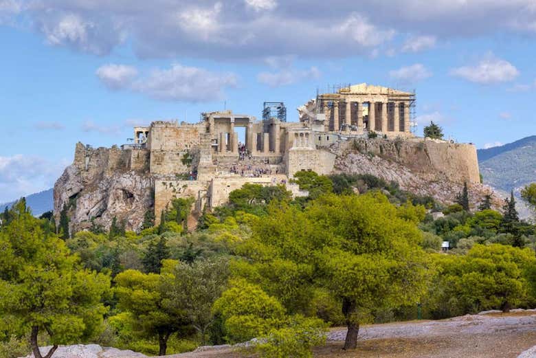 Vue sur l'Acropole d'Athènes