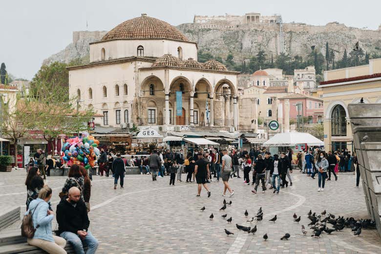 A praça Monastiraki